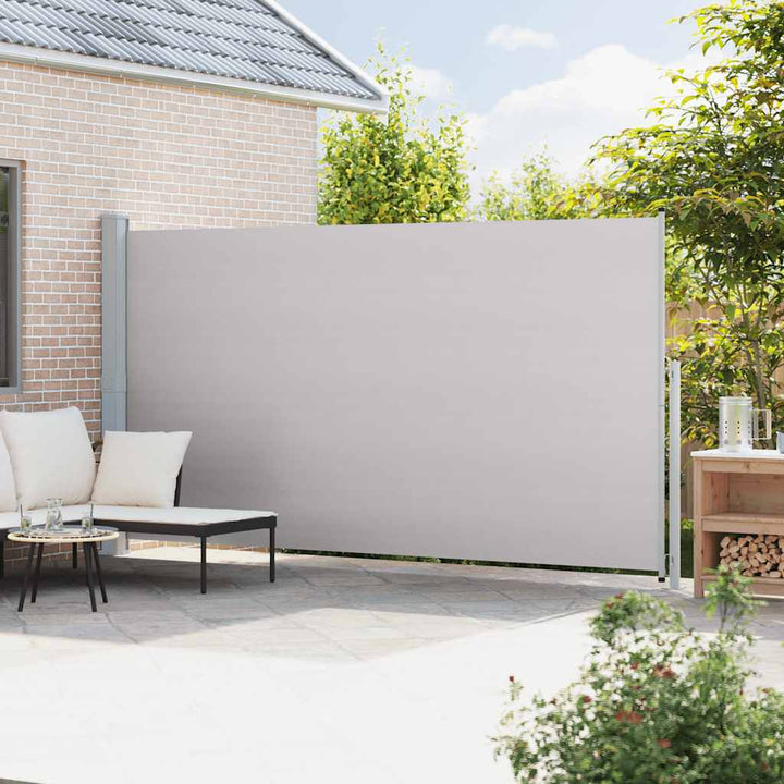 sammenrullelig sidemarkise til terrassen 200x500 cm grå