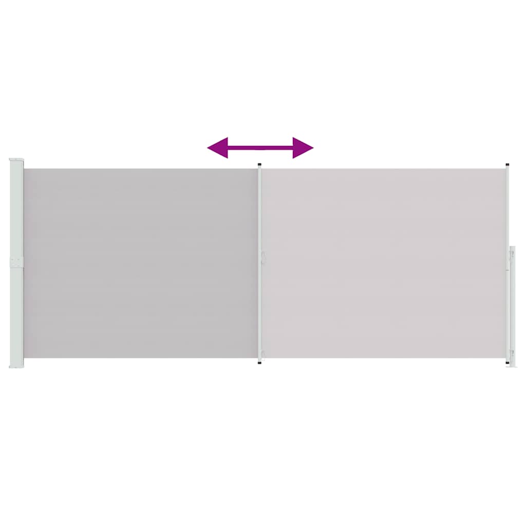 sammenrullelig sidemarkise til terrassen 200x500 cm grå