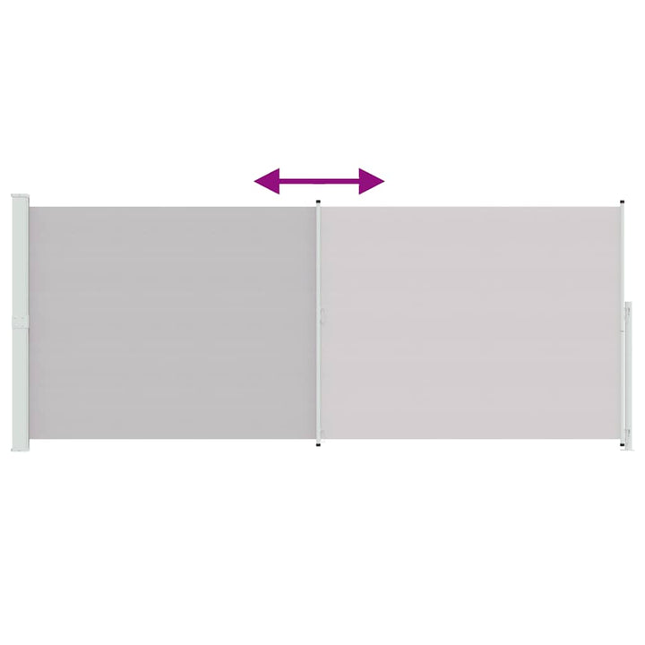 sammenrullelig sidemarkise til terrassen 200x500 cm grå