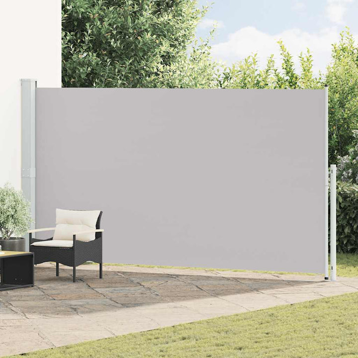 sammenrullelig sidemarkise til terrassen 200x500 cm grå