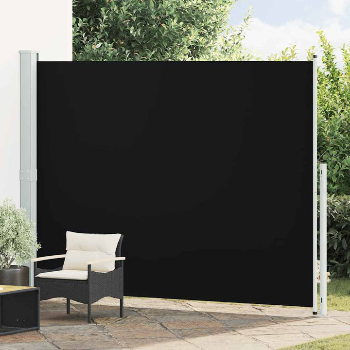 sammenrullelig sidemarkise til terrassen 220x300 cm sort
