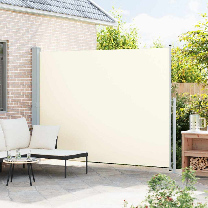sammenrullelig sidemarkise til terrassen 220x300 cm cremefarvet