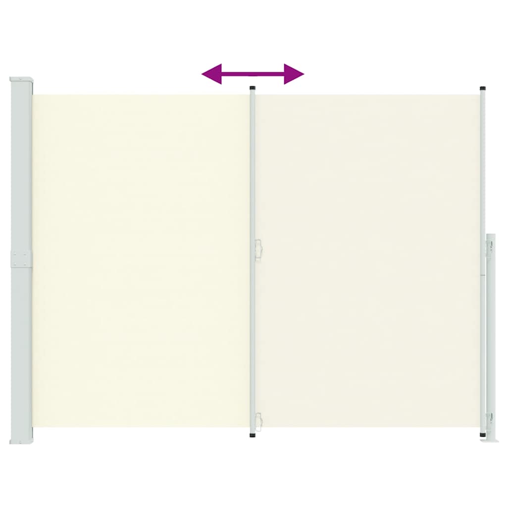 sammenrullelig sidemarkise til terrassen 220x300 cm cremefarvet