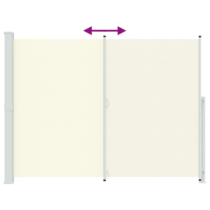 sammenrullelig sidemarkise til terrassen 220x300 cm cremefarvet