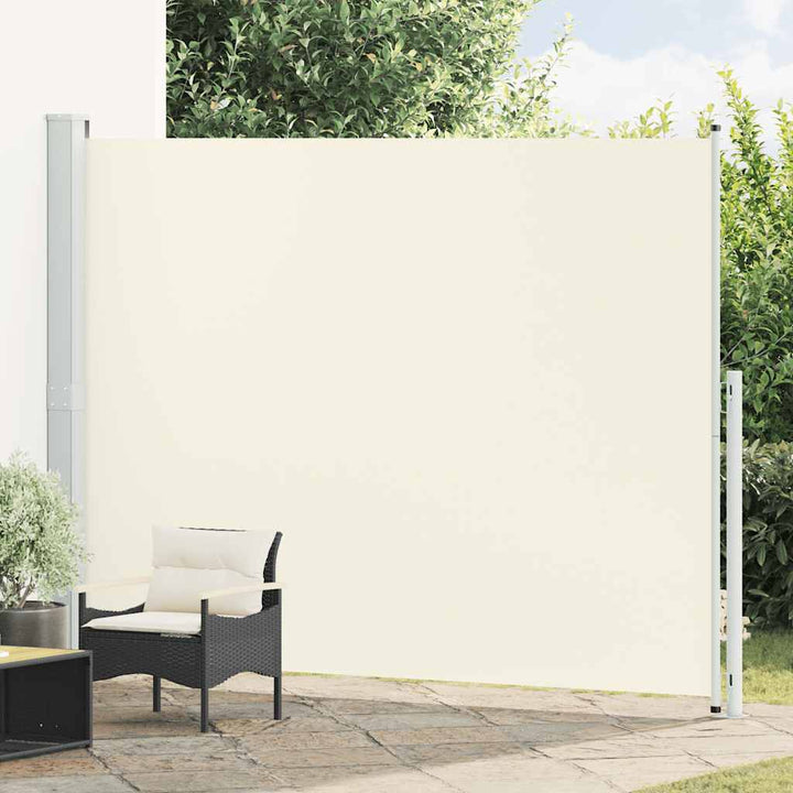 sammenrullelig sidemarkise til terrassen 220x300 cm cremefarvet