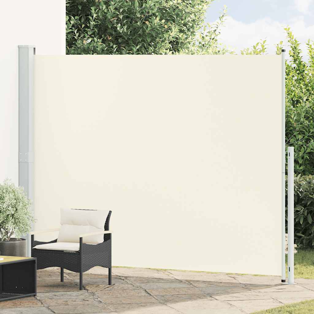sammenrullelig sidemarkise til terrassen 220x300 cm cremefarvet