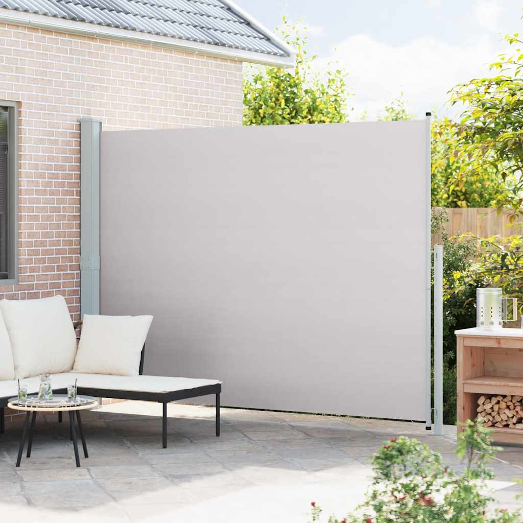 sammenrullelig sidemarkise til terrassen 220x300 cm grå