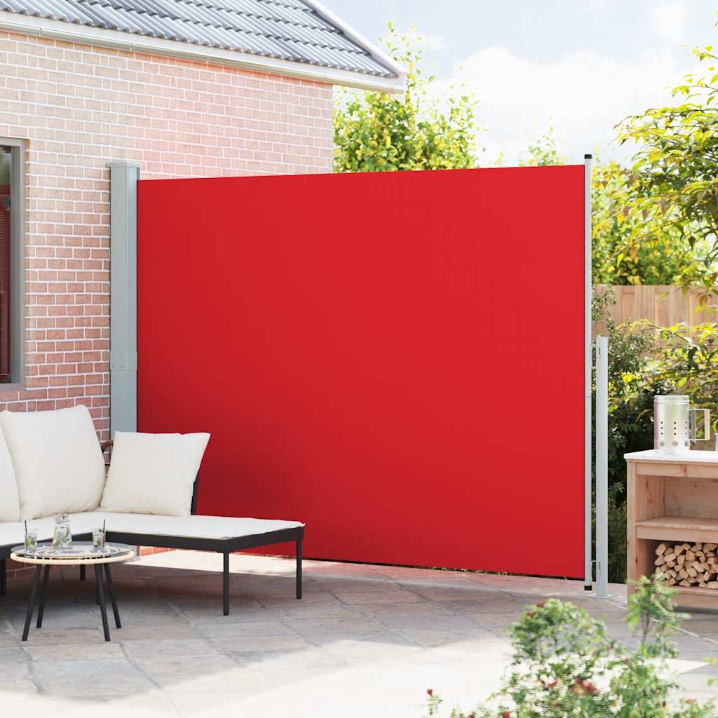 sidemarkise til terrassen 220x300 cm sammenrullelig rød
