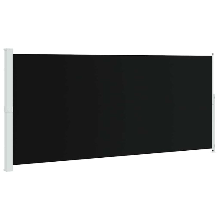 sammenrullelig sidemarkise til terrassen 220x500 cm sort