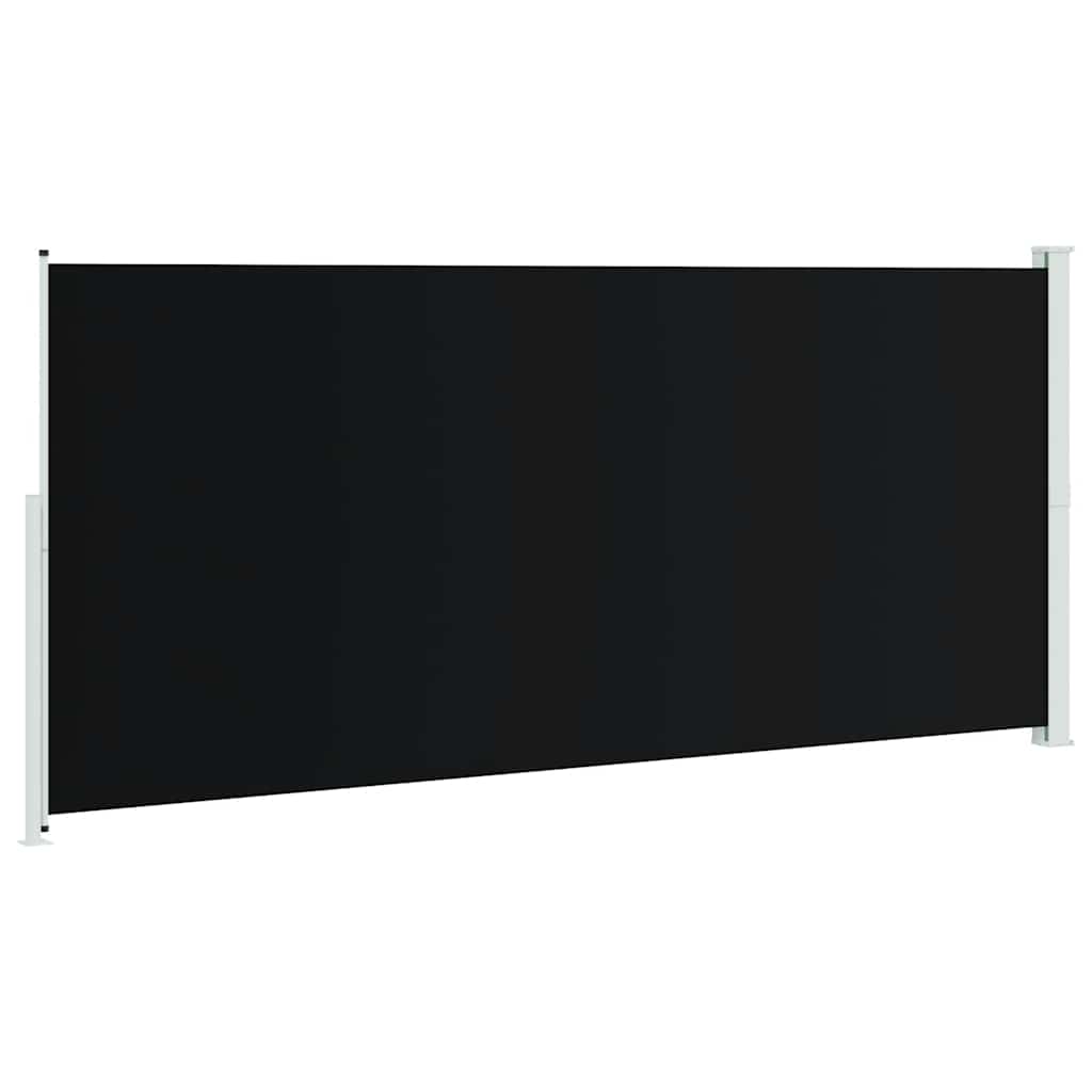 sammenrullelig sidemarkise til terrassen 220x500 cm sort