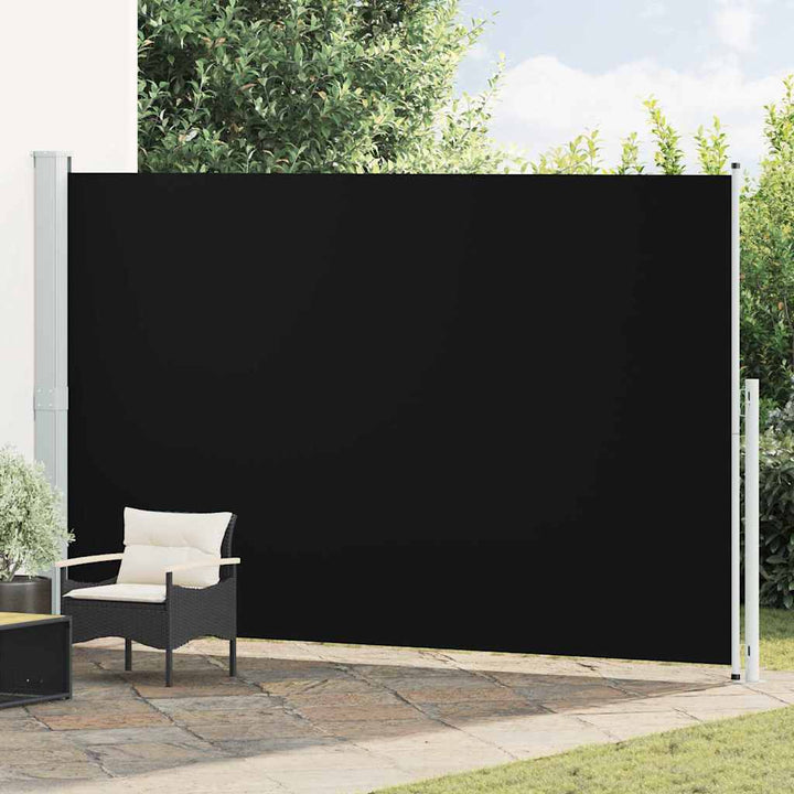 sammenrullelig sidemarkise til terrassen 220x500 cm sort