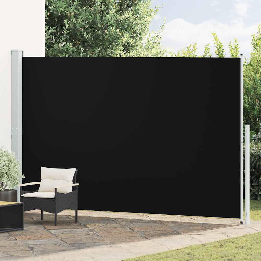 sammenrullelig sidemarkise til terrassen 220x500 cm sort