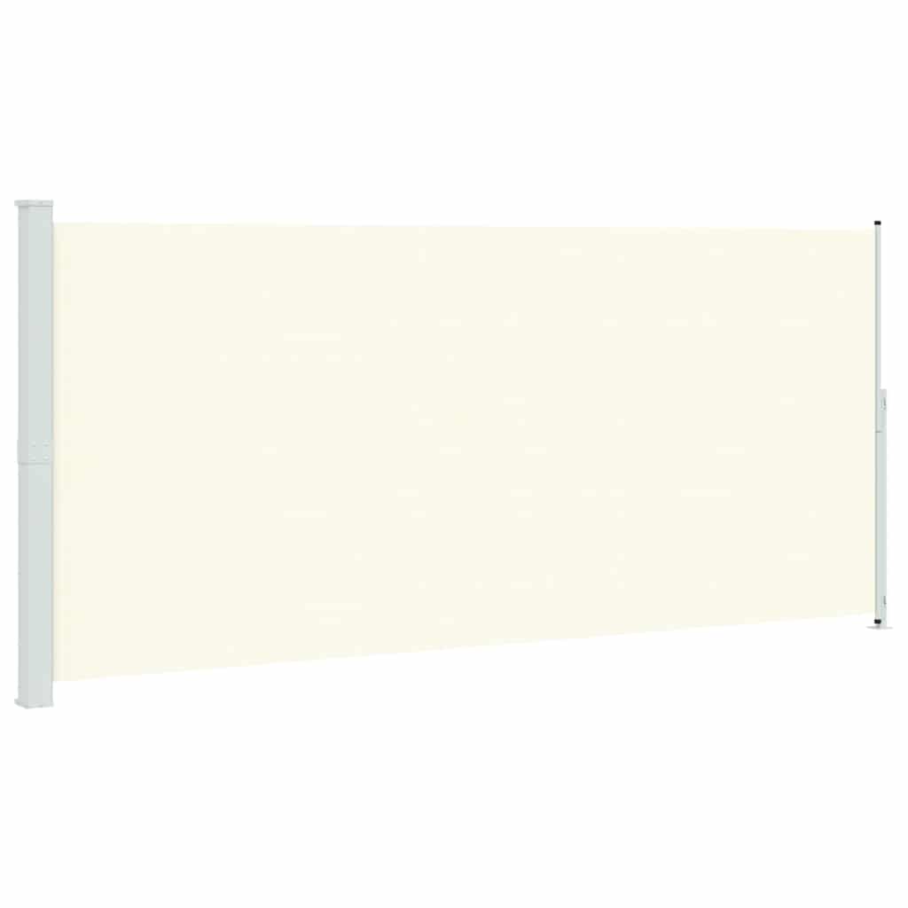 sammenrullelig sidemarkise til terrassen 220x500 cm cremefarvet