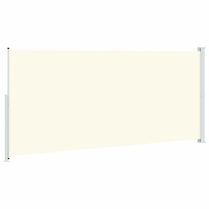 sammenrullelig sidemarkise til terrassen 220x500 cm cremefarvet