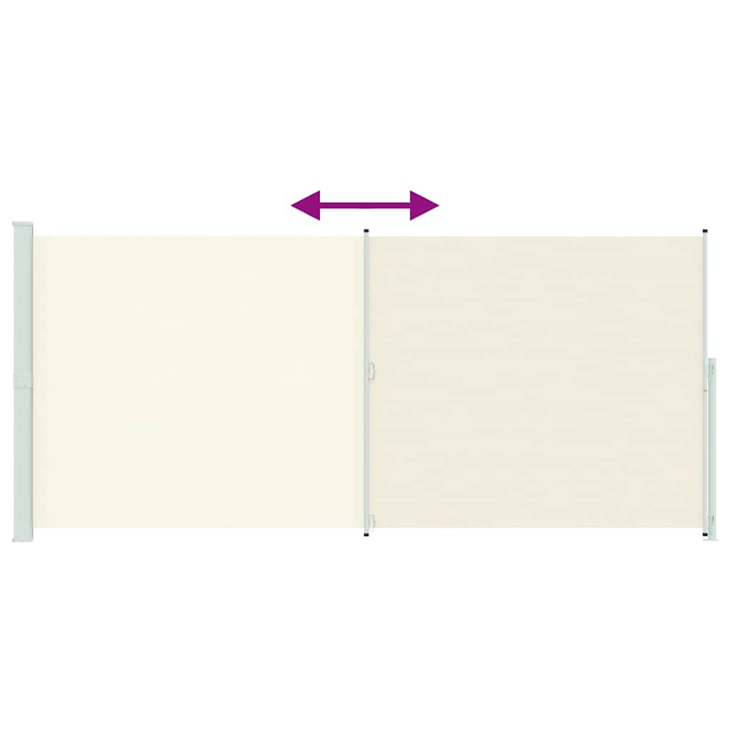 sammenrullelig sidemarkise til terrassen 220x500 cm cremefarvet