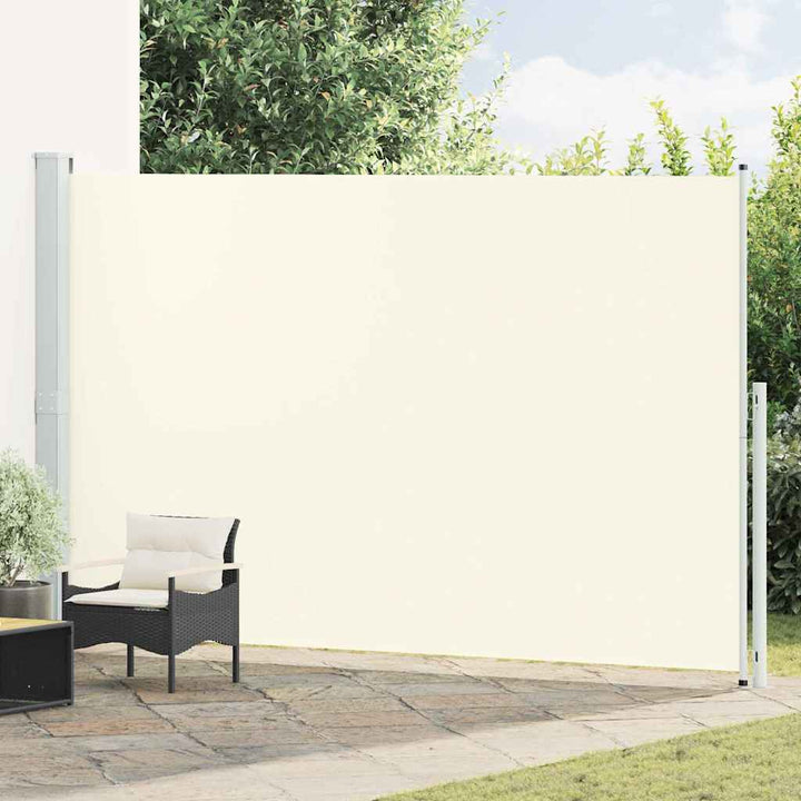sammenrullelig sidemarkise til terrassen 220x500 cm cremefarvet