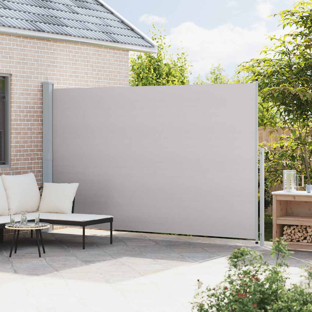 sammenrullelig sidemarkise til terrassen 220x500 cm grå