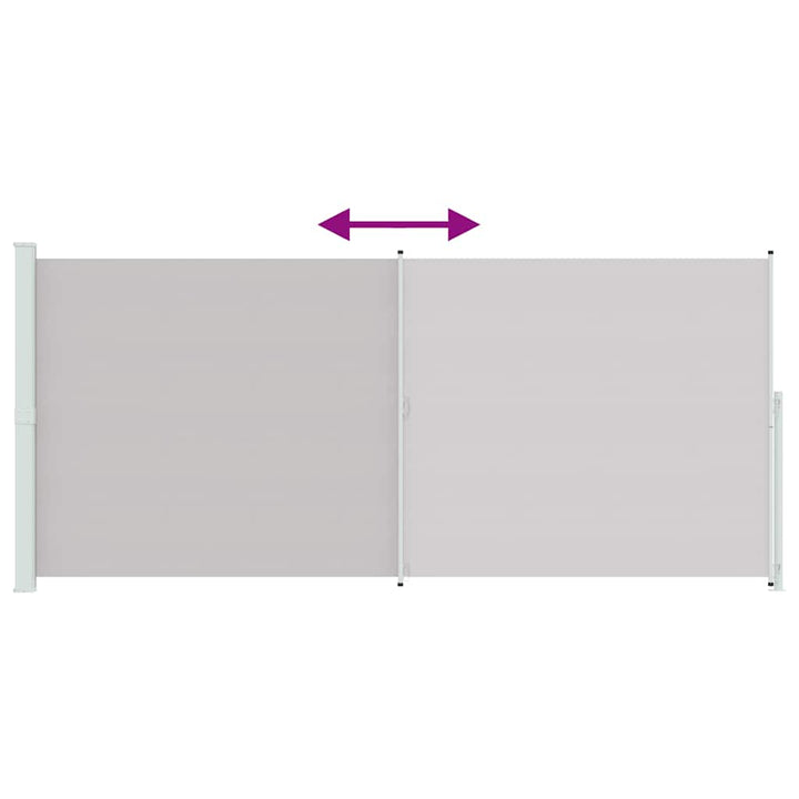 sammenrullelig sidemarkise til terrassen 220x500 cm grå
