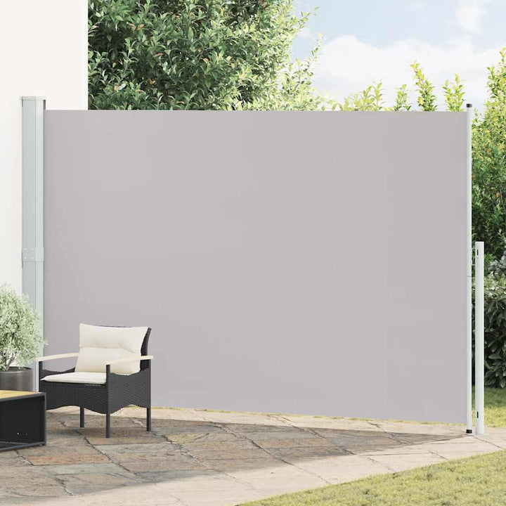 sammenrullelig sidemarkise til terrassen 220x500 cm grå
