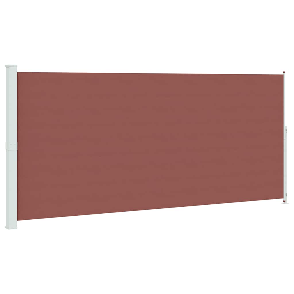 sidemarkise til terrassen 220x500 cm sammenrullelig brun