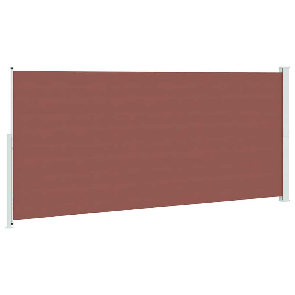 sidemarkise til terrassen 220x500 cm sammenrullelig brun