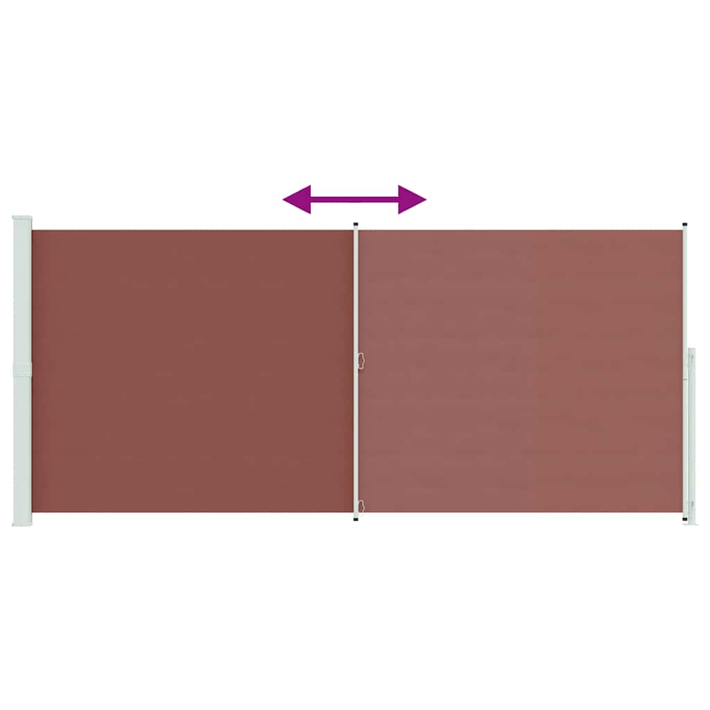 sidemarkise til terrassen 220x500 cm sammenrullelig brun