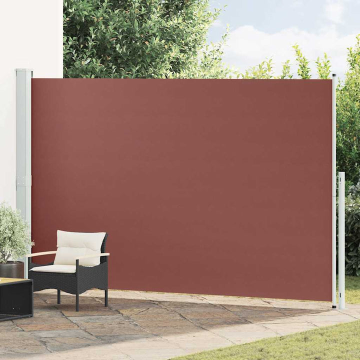 sidemarkise til terrassen 220x500 cm sammenrullelig brun
