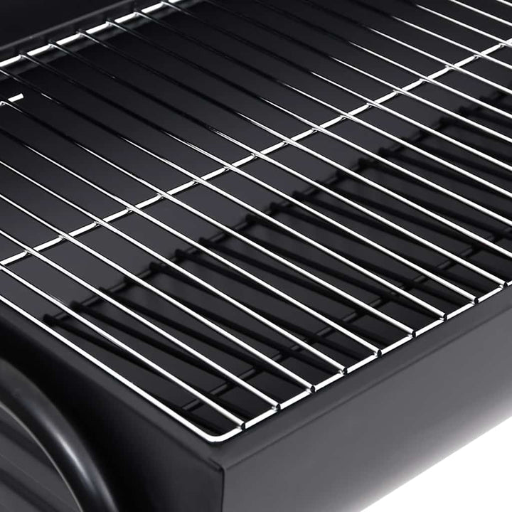 tøndegrill med 2 grillriste 80x95x90 cm stål sort