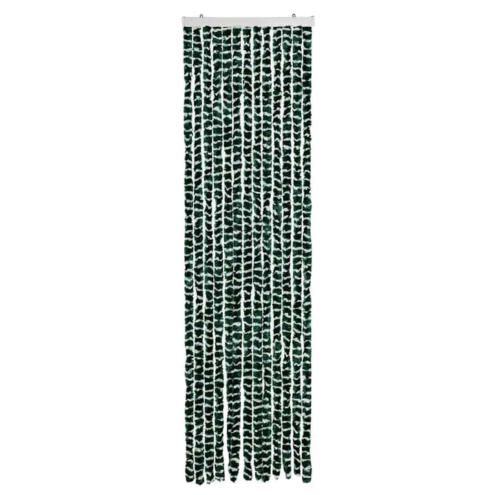 insektgardin 56x185 cm chenille grøn og hvid