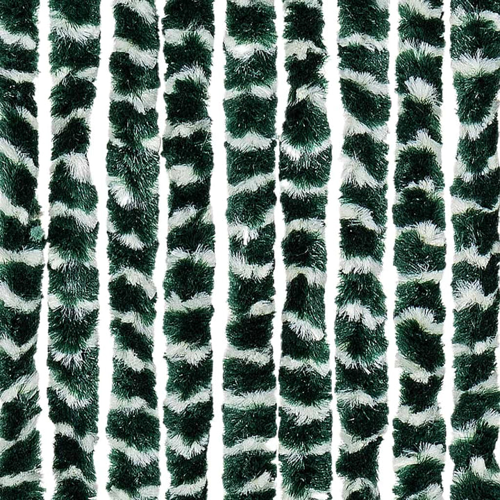insektgardin 56x185 cm chenille grøn og hvid
