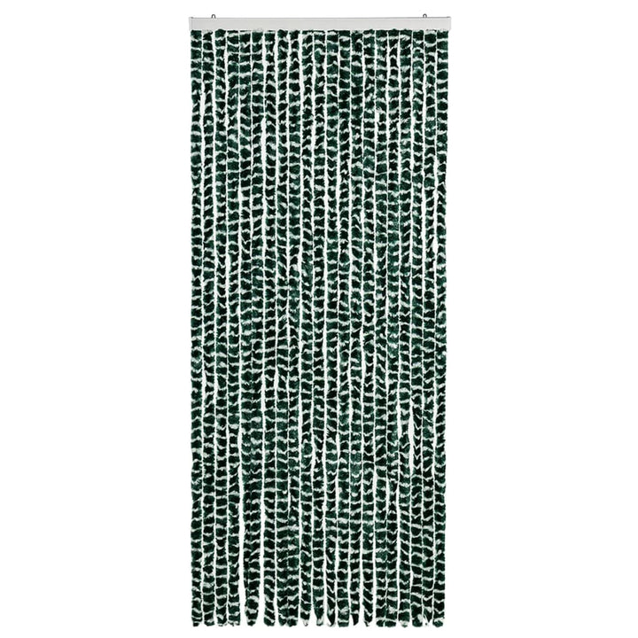 insektgardin 90x220 cm chenille grøn og hvid