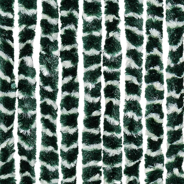 insektgardin 90x220 cm chenille grøn og hvid