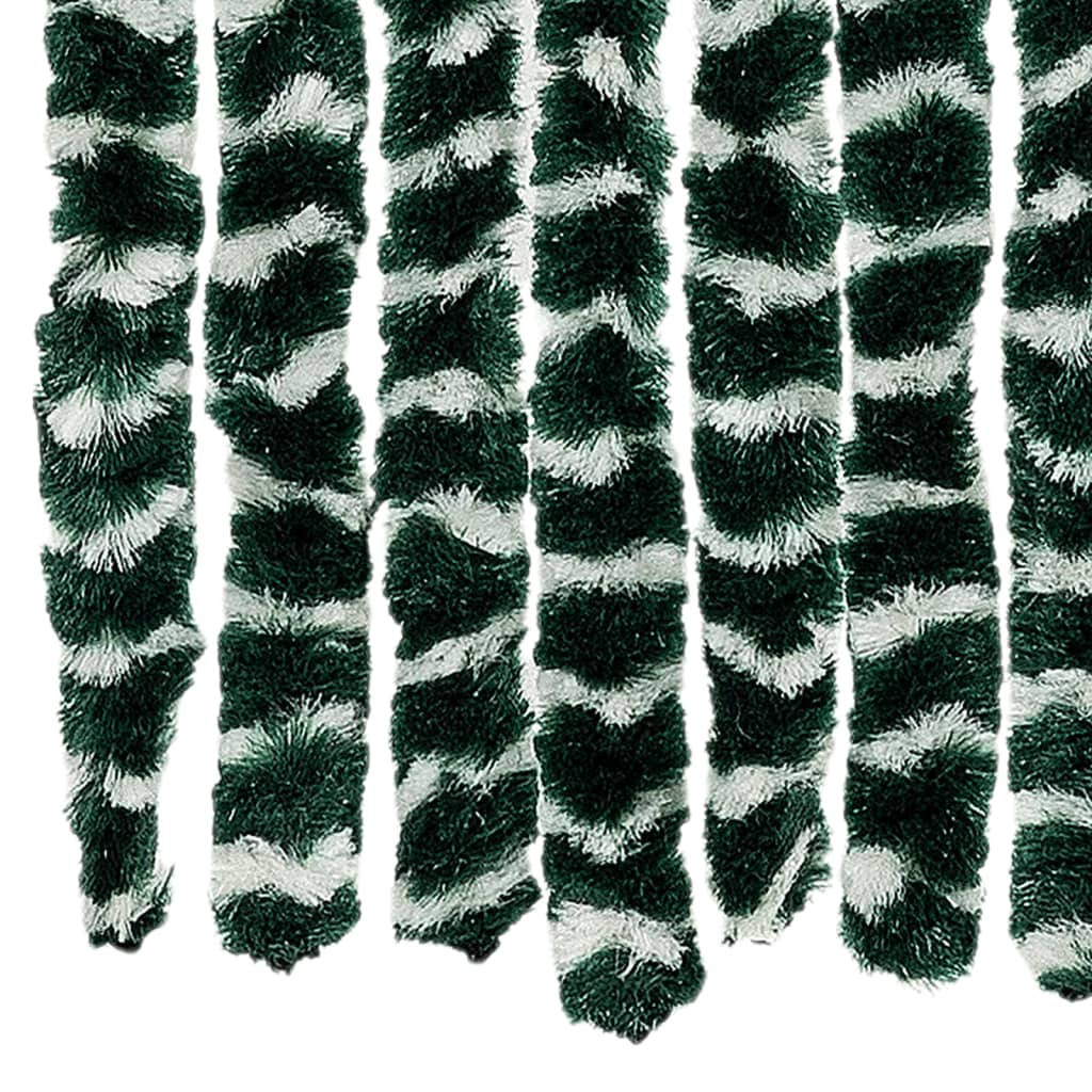 insektgardin 100x220 cm chenille grøn og hvid