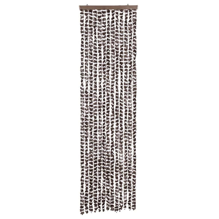 insektgardin 56x185 cm chenille brun og hvid