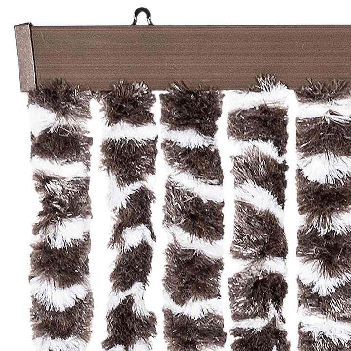 insektgardin 56x185 cm chenille brun og hvid
