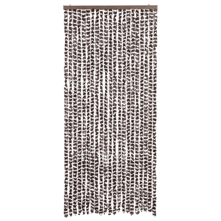 insektgardin 90x220 cm chenille brun og hvid