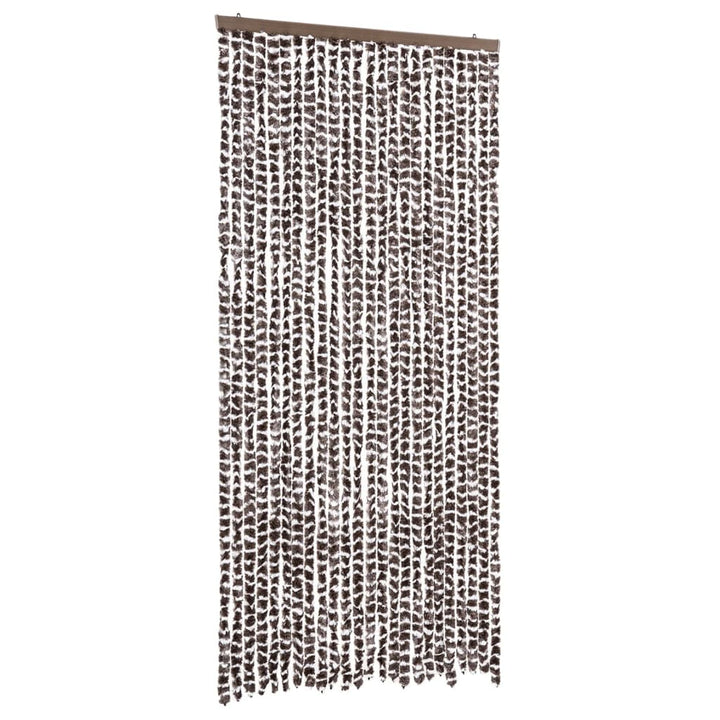 insektgardin 100x220 cm chenille brun og hvid