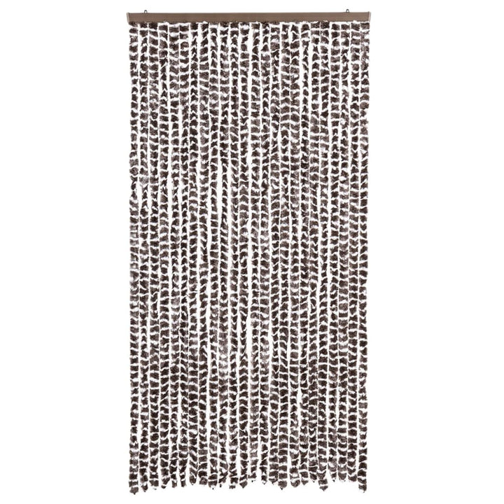 insektgardin 100x220 cm chenille brun og hvid
