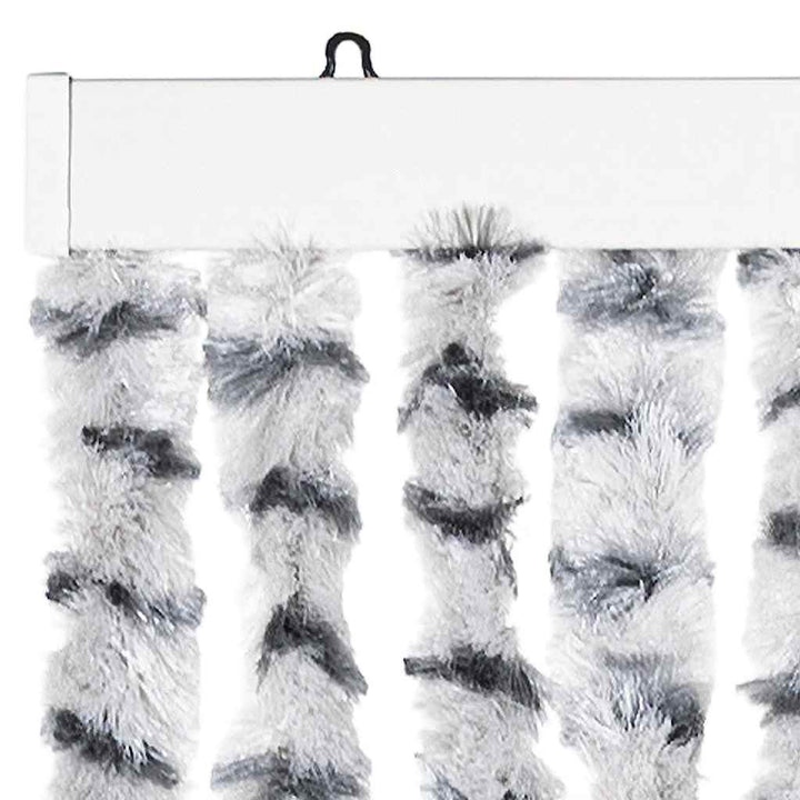 insektgardin 56x185 cm chenille lysegrå og mørkegrå