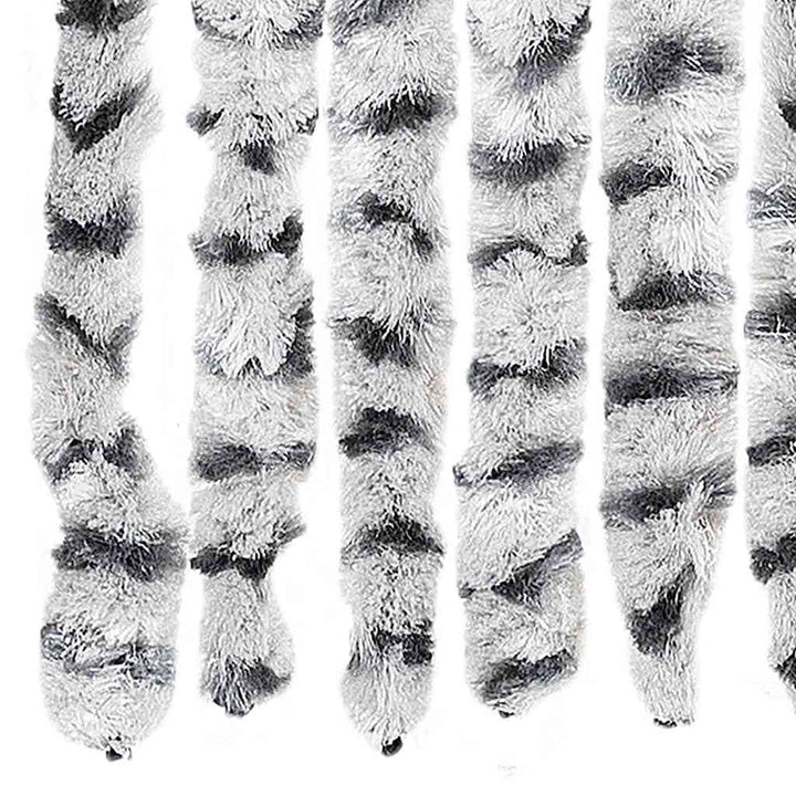 insektgardin 56x185 cm chenille lysegrå og mørkegrå