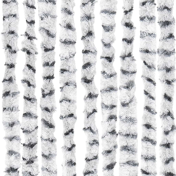 insektgardin 56x185 cm chenille lysegrå og mørkegrå