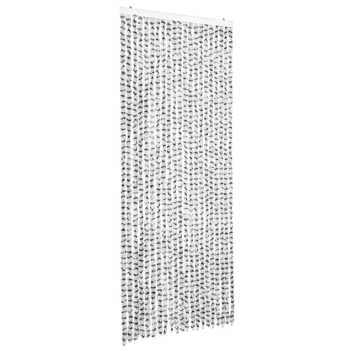 insektgardin 90x220 cm chenille lysegrå og mørkegrå