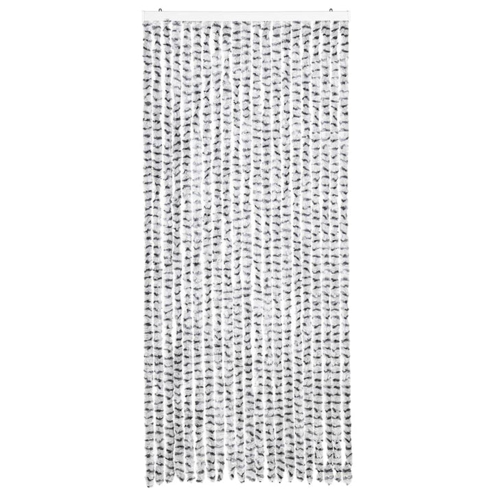 insektgardin 90x220 cm chenille lysegrå og mørkegrå