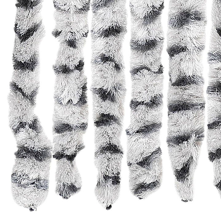 insektgardin 90x220 cm chenille lysegrå og mørkegrå