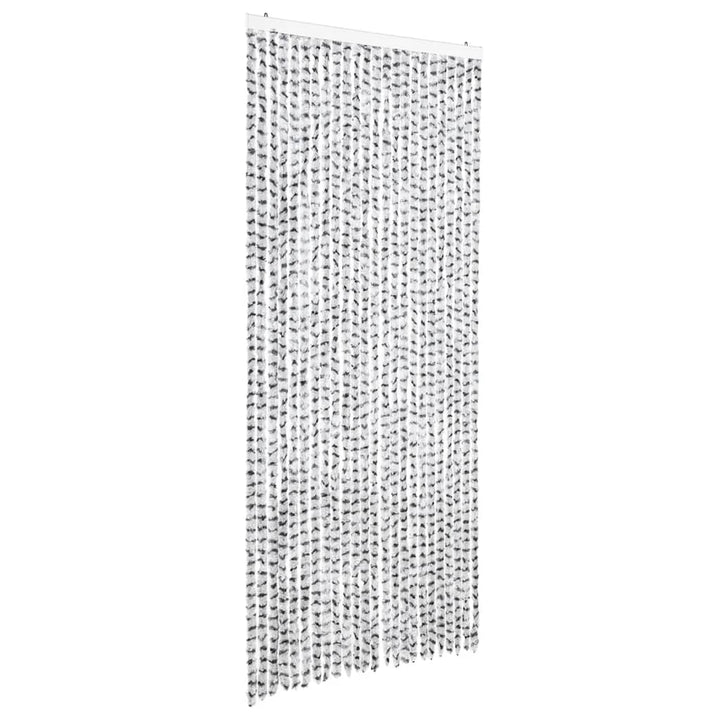 insektgardin 100x220 cm chenille lysegrå og mørkegrå