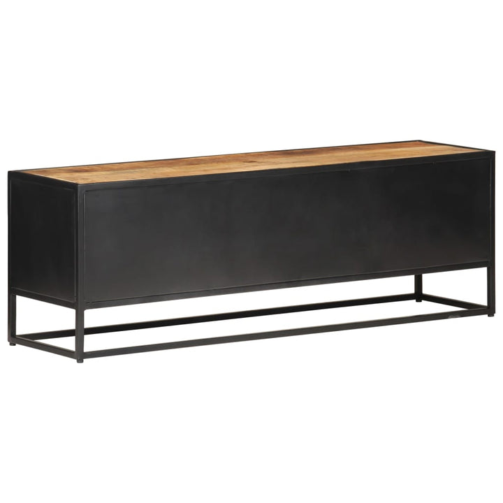 tv-skab 120x30x40 cm ru mangotræ og naturlig rørflet