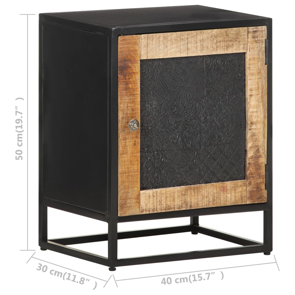 sengebord 40x30x50 cm massivt mangotræ