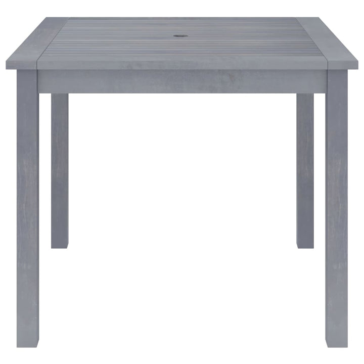 havebord 88x88x74 cm massivt akacietræ grå