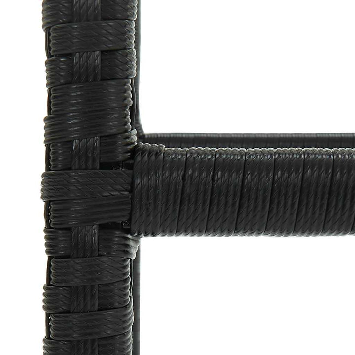 barstole med hynder 4 stk. polyrattan sort