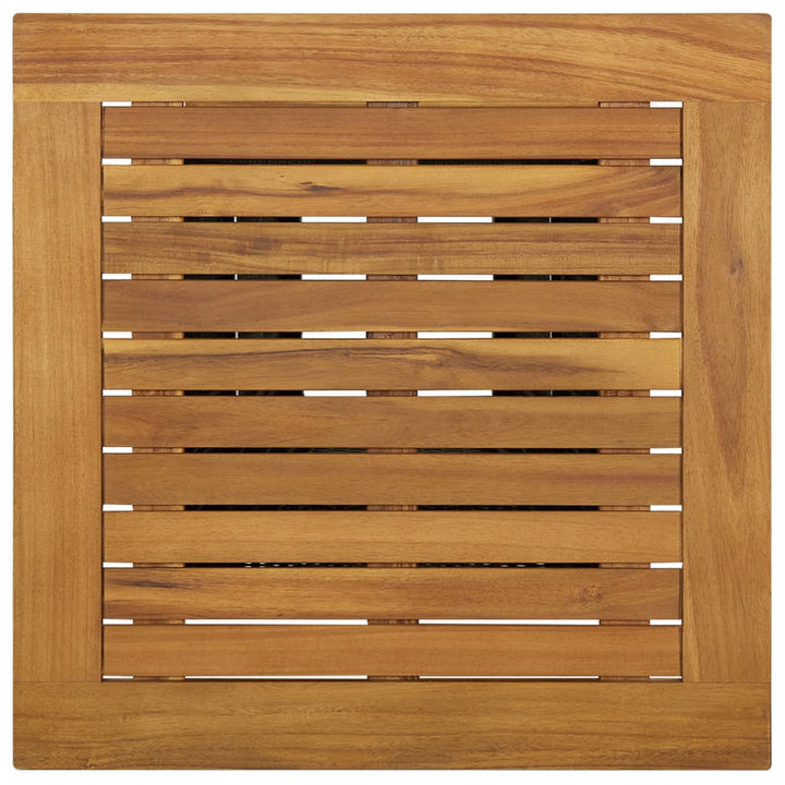 barbord 60x60x110 cm polyrattan og massivt akacietræ sort
